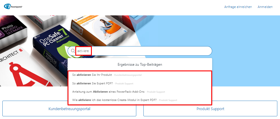 Wie kontaktiere ich den KundenSupport? Avanquest